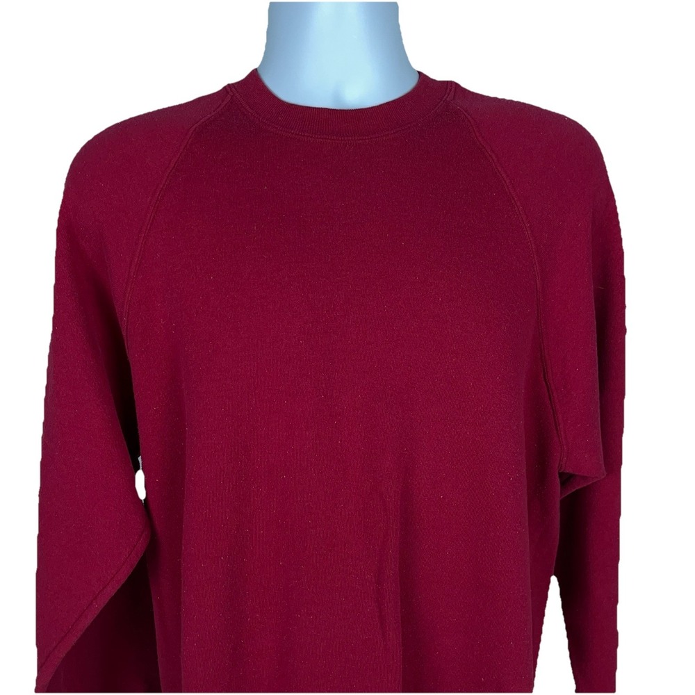 Vintage 90s Blank‎ Maroon Jerzees Sweatshirt Size XXL Crewneck 50/50 USA Made